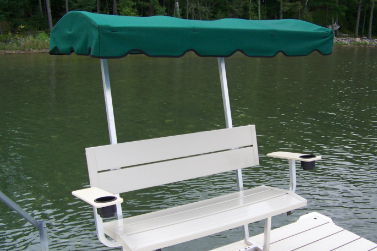 Bench with Armrest & Canopy